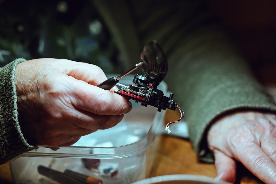 elderly doing crafts