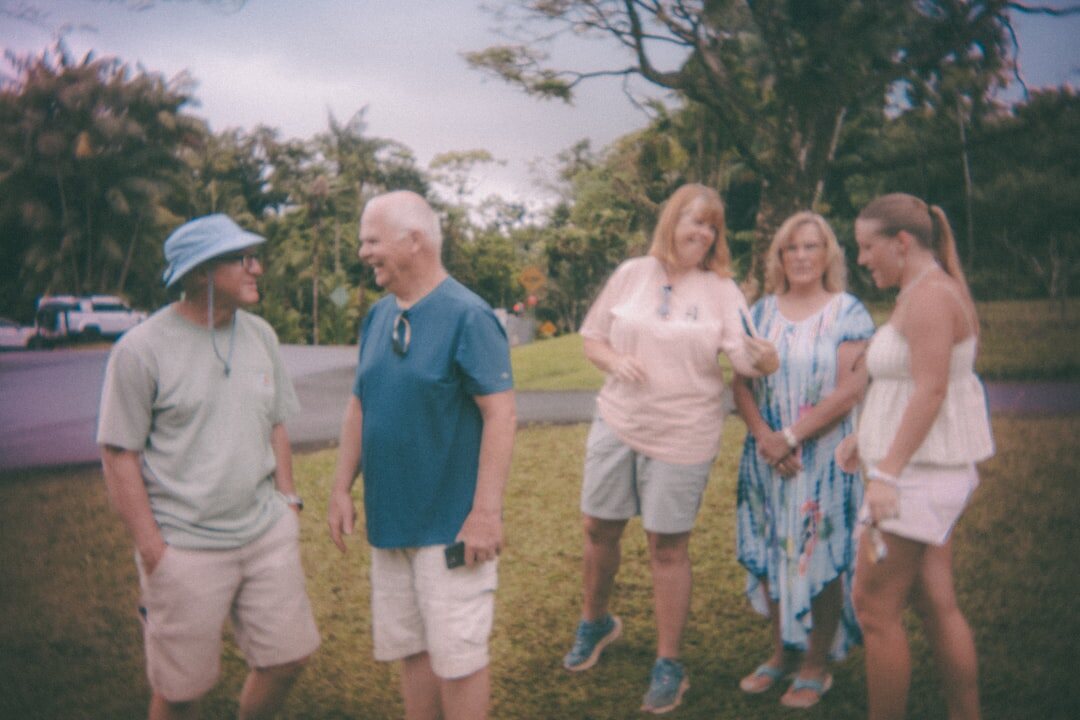 group of seniors walking