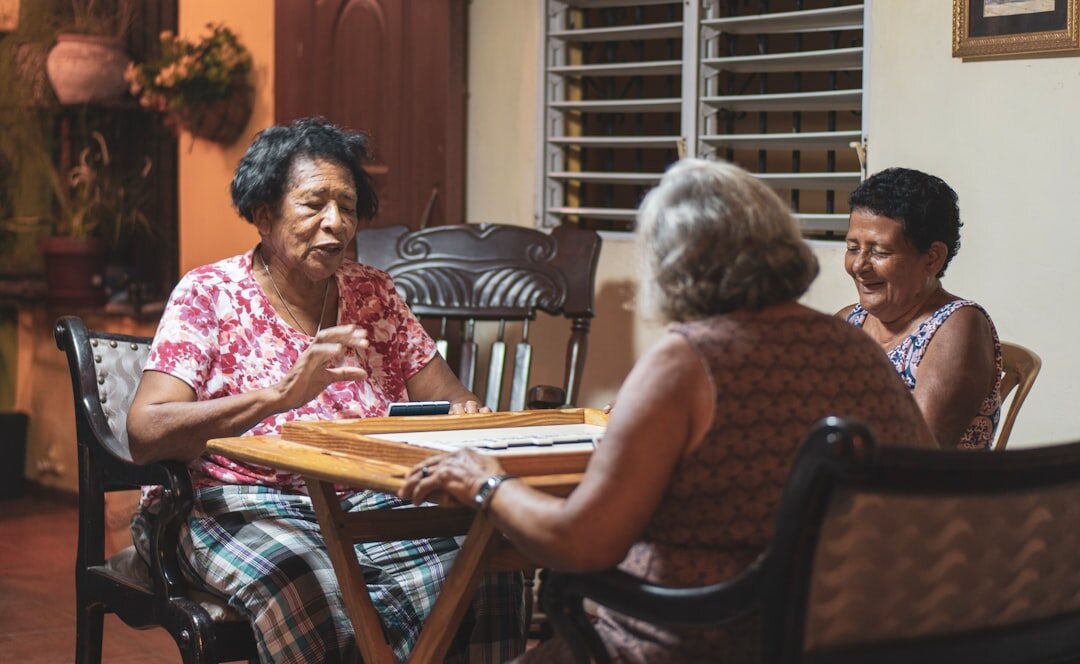 group of seniors in discussion