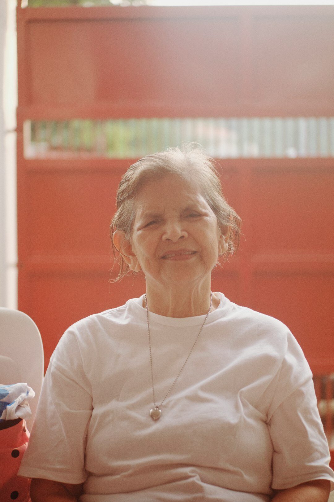 elderly woman smiling